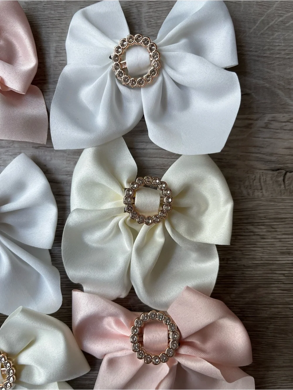 Satin Bow Hair Clips Lot